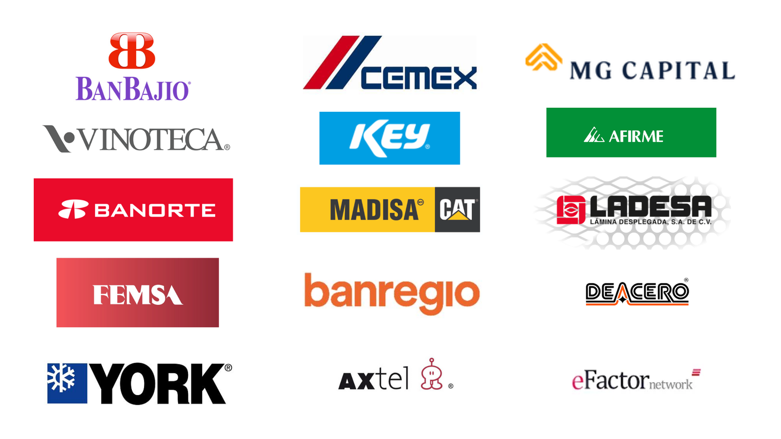 Logotipos de organizaciones atendidas por Castor y Polux
